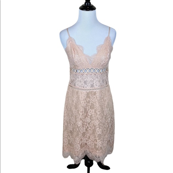 Victoria's Secret Dresses & Skirts - NWT Victorias Secret Dream Angels Peek a Boo Shimmer Lace Body Con Dress Medium